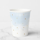 Blauwe hemel en gouden sterren Papieren kopjes Papieren Bekers (Rechts)