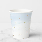 Blauwe hemel en gouden sterren Papieren kopjes Papieren Bekers (Voorkant)