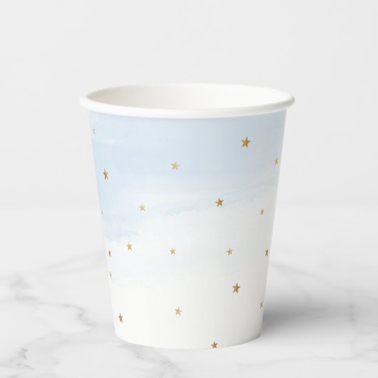 Blauwe hemel en gouden sterren Papieren kopjes Papieren Bekers (Voorkant)