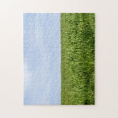 Blauwe hemel en groene gras (de Dag van de Aarde i Legpuzzel (Verticaal)