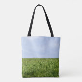 Blauwe hemel en groene gras (de Dag van de Aarde i Tote Bag (Achterkant)