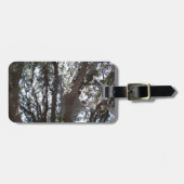 blauwe hemel en mos van eikenbomen bagagelabel (Voorkant horizontaal)