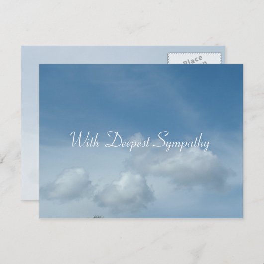 Blauwe hemel en witte wolken briefkaart. briefkaart (Voorkant / Achterkant)