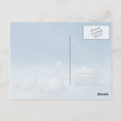 Blauwe hemel en witte wolken briefkaart. briefkaart (Achterkant)