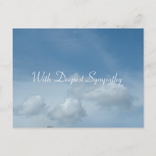 Blauwe hemel en witte wolken briefkaart. briefkaart (Voorkant)