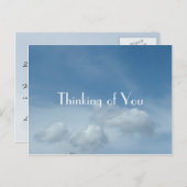 Blauwe hemel en witte wolken briefkaart. briefkaart (Voorkant / Achterkant)