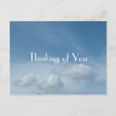 Blauwe hemel en witte wolken briefkaart. briefkaart (Voorkant)