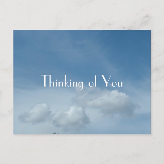 Blauwe hemel en witte wolken briefkaart. briefkaart (Voorkant)