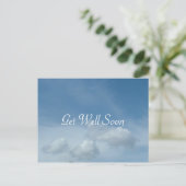 Blauwe hemel en witte wolken briefkaart. briefkaart (Staand voorkant)