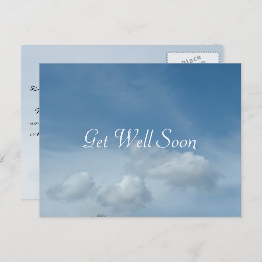 Blauwe hemel en witte wolken briefkaart. briefkaart (Voorkant / Achterkant)