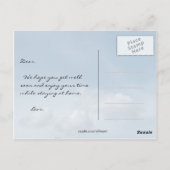 Blauwe hemel en witte wolken briefkaart. briefkaart (Achterkant)