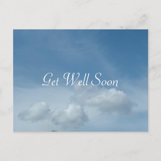 Blauwe hemel en witte wolken briefkaart. briefkaart (Voorkant)