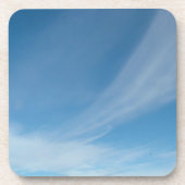 Blauwe hemel en witte wolken drankjes onderzetter (Voorkant)