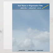 Blauwe hemel en witte wolken. persoonlijk briefhoofd (Voorkant / Achterkant)