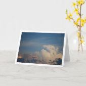 Blauwe hemel en witte wolken, Skyscape achtergrond Kaart (Gele Bloem)