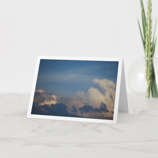 Blauwe hemel en witte wolken, Skyscape achtergrond Kaart (Voorkant)