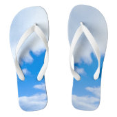 Blauwe hemel en witte wolken teenslippers (Voetbed)