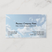 blauwe hemel en witte wolken van katoen visitekaartje (Achterkant)