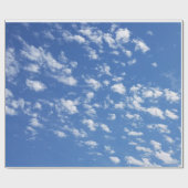 Blauwe hemel en witte wolken, verpakkingspapier cadeaupapier (Vlak)