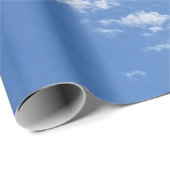 Blauwe hemel en witte wolken, verpakkingspapier cadeaupapier (Rol Hoek)