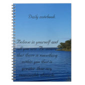 Blauwe hemel Foto van het zomermeer Notitieboek (Voorkant)