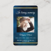 Blauwe hemel gouden fotografietoestel visitekaartje (Voorkant)