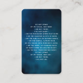 Blauwe hemel gouden fotografietoestel visitekaartje (Achterkant)