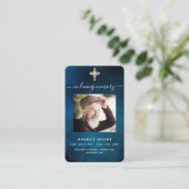 Blauwe hemel gouden fotografietoestel visitekaartje (Staand voorkant)