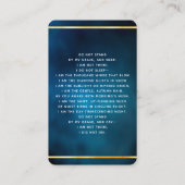 Blauwe hemel gouden fotografietoestel visitekaartje (Achterkant)