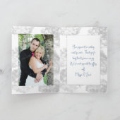 Blauwe Hemel Hortensia op Steel Bedankkaart (Binnen)