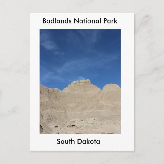 Blauwe hemel in de Badlands Briefkaart (Voorkant)