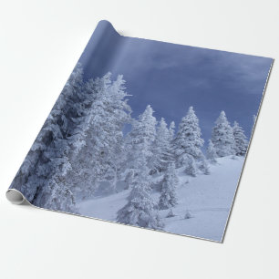 Blauwe hemel in de winter cadeaupapier