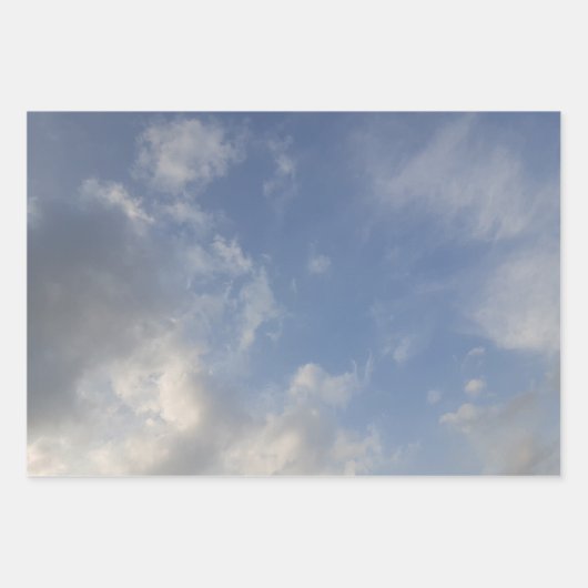 Blauwe hemel inpakpapier vel (Voorkant)