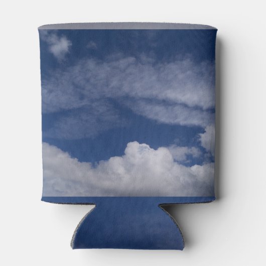 blauwe hemel koele wolken blikjeskoeler (Achterkant)