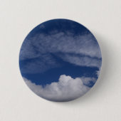 blauwe hemel koele wolken ronde button 5,7 cm (Voorkant)