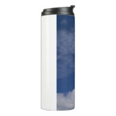 blauwe hemel koele wolken thermosbeker (Gedraaid links)