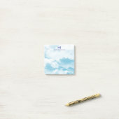  blauwe hemel met aangepaste wolken post-it® notes (Op bureau)