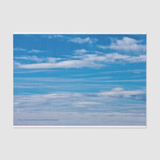 Blauwe Hemel met de Stroken van de Wolk Tissuepapier (Voorkant)