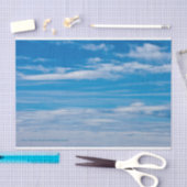 Blauwe Hemel met de Stroken van de Wolk Tissuepapier (Craft)
