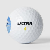 Blauwe hemel met een twist van wolken golfballen (Logo)