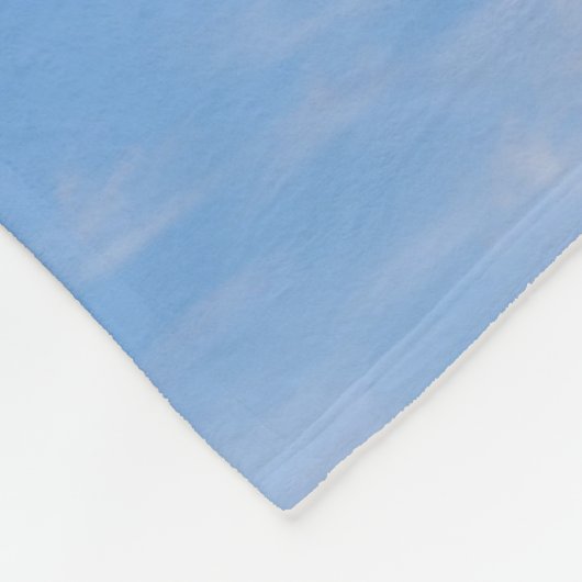 Blauwe hemel met wazige wolken fleece deken (Hoek)
