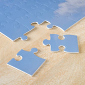 Blauwe hemel met wazige wolken legpuzzel (Zijkant)