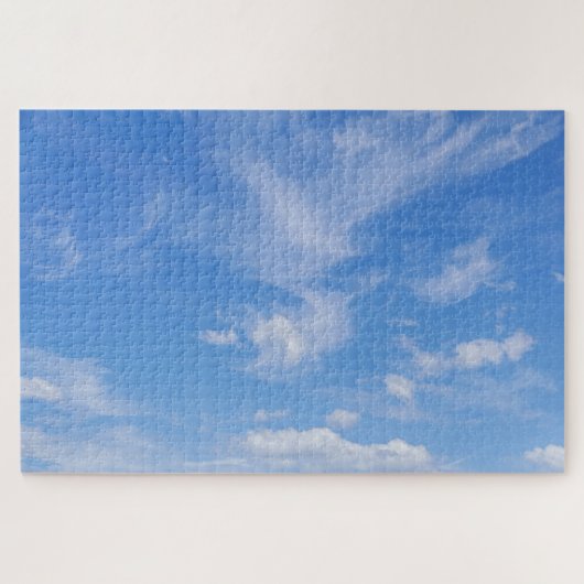 Blauwe hemel met wazige wolken legpuzzel (Horizontaal)