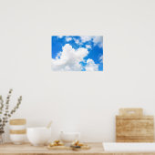 Blauwe hemel met weinig wolken foto poster (Keuken)