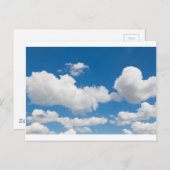 Blauwe hemel met witte wolken briefkaart (Voorkant / Achterkant)