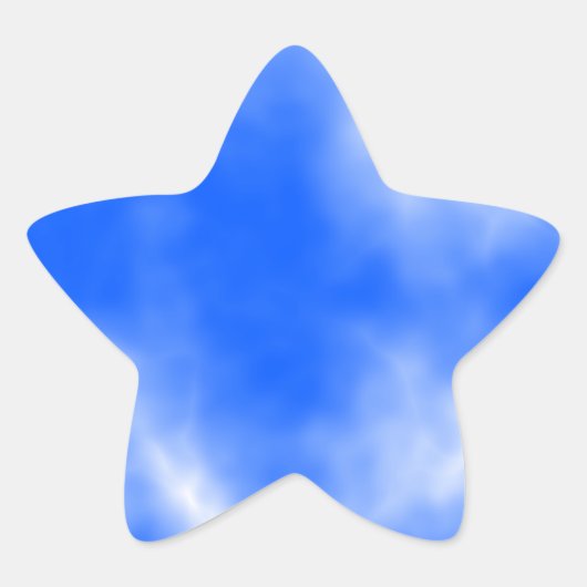 Blauwe hemel met witte wolken. ster sticker (Voorkant)