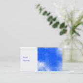 Blauwe hemel met witte wolken. visitekaartje (Staand voorkant)