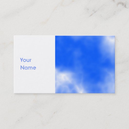 Blauwe hemel met witte wolken. visitekaartje (Voorkant)