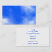 Blauwe hemel met witte wolken. visitekaartje (Voorkant / Achterkant)