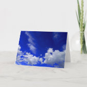 Blauwe hemel met wolken bedankkaart (Voorkant)